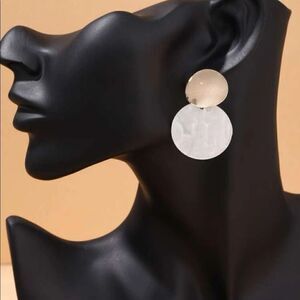5 for $25 GOLD & WHITE DANGLE